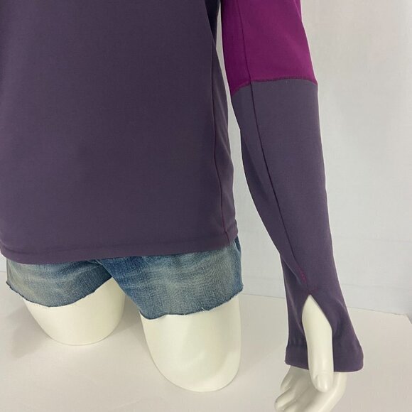 The North Face Women’s Tagen 1/4 Zip Fleece Sweater Purple & Gray Size S-P NWT - Picture 6 of 12